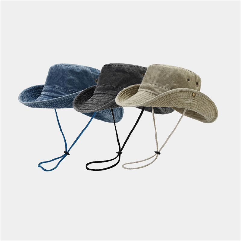 Four Seasons Cotton Solid Bucket Hat Fisherman