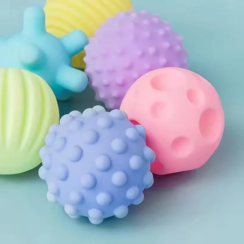 6Pcs Textured Multi Ball Set Develop Tactile Senses Toy