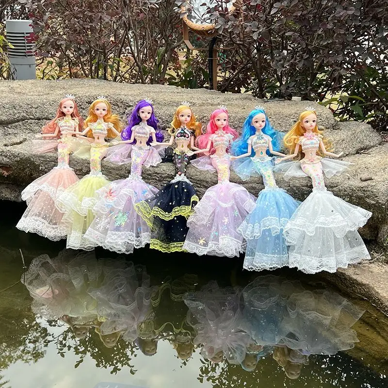 45cm Colorful Mermaid Doll Rainbow Princess Toy