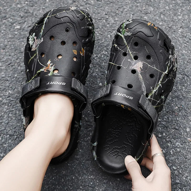Flat Sandals Men Shoes 2024 Slippers Men Garden