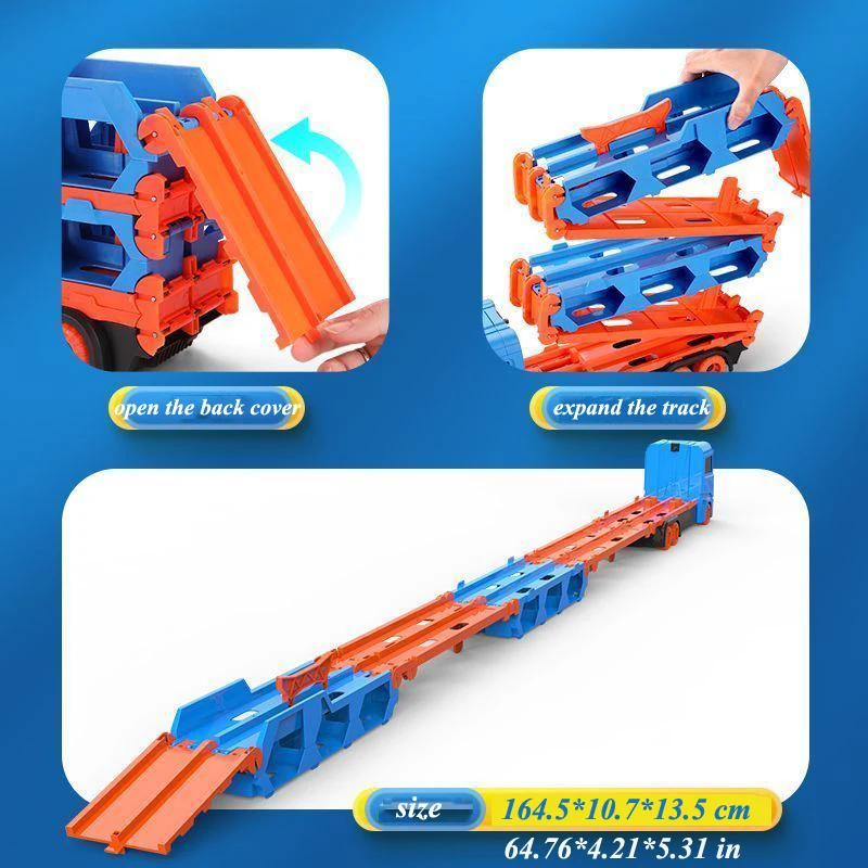 Large Car Transporter Truck Folding Track Racing