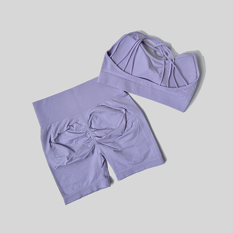 Women's Yoga Suit For Fitness Butt Lifting Sports Set Shorts Gym