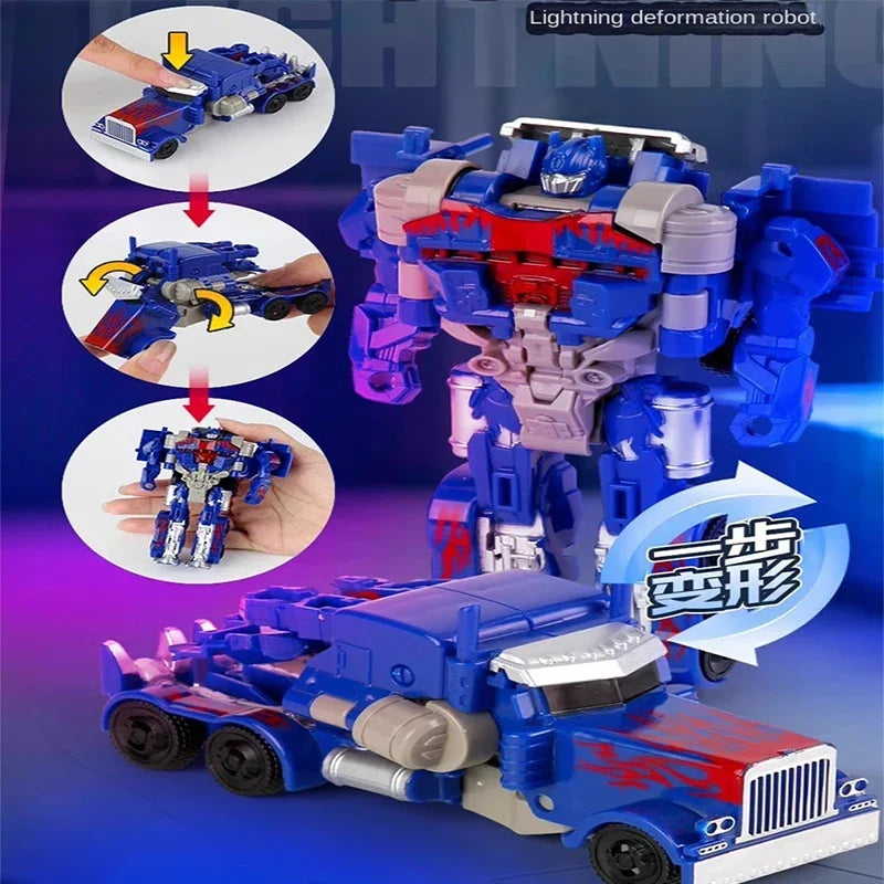 One Step Deformation Robot Transformation Car Toy Action Figure