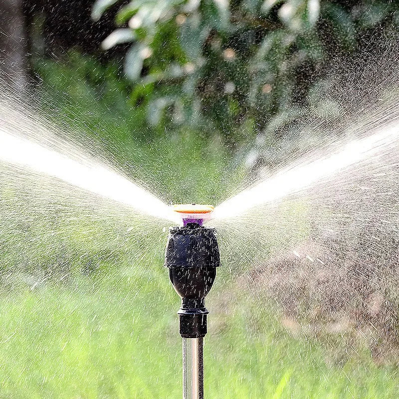 360-Degree Garden Automatic Rotating Sprinkler Stainless Steel Tripod Set