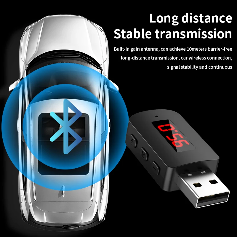 Bluetooth 5.4 Car Transmitter Receiver