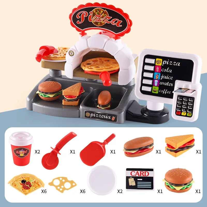 Kid Play House Game Kitchen Fast Food Restaurant
