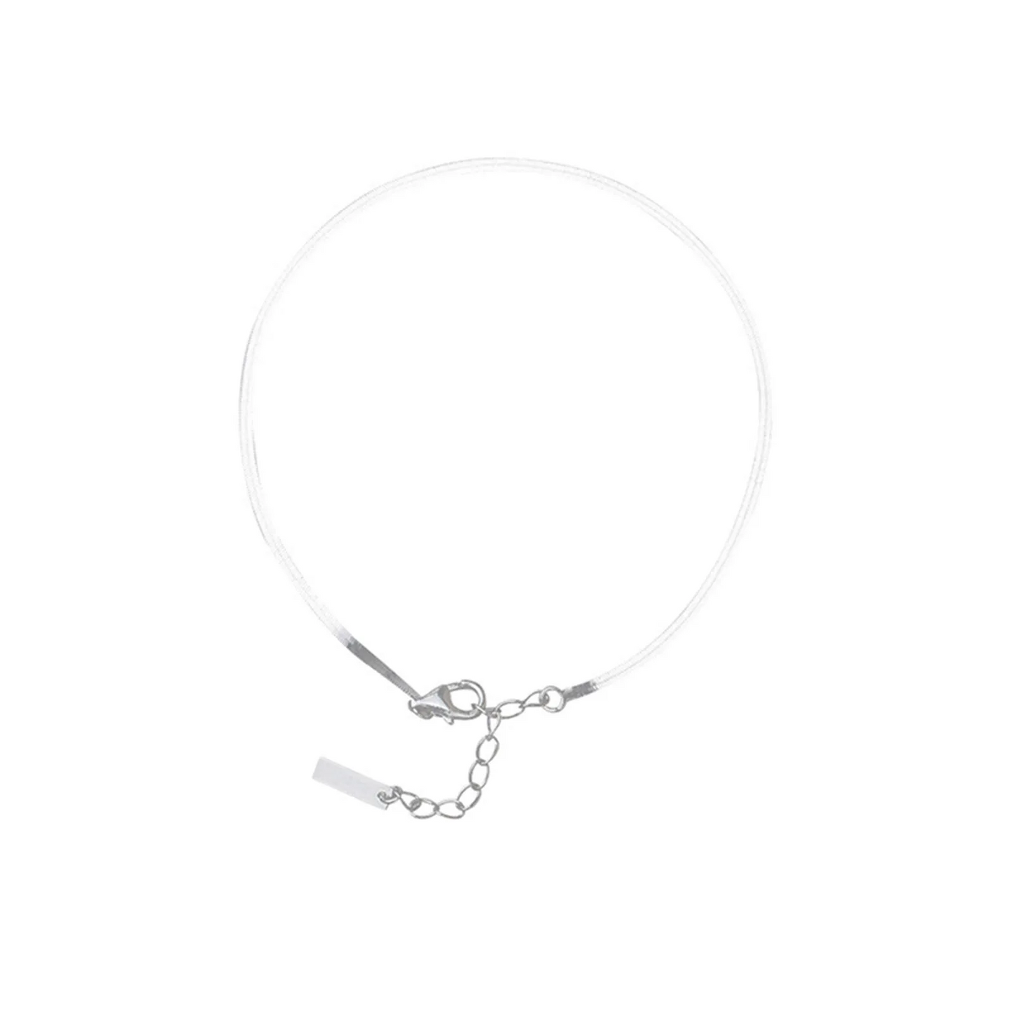 Simple Anklet Silver Color Pendant