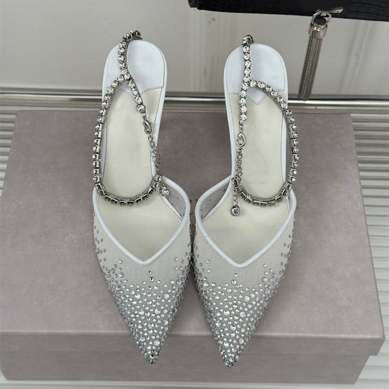 Star style Fashion Rhinestones Ankle Strap Women