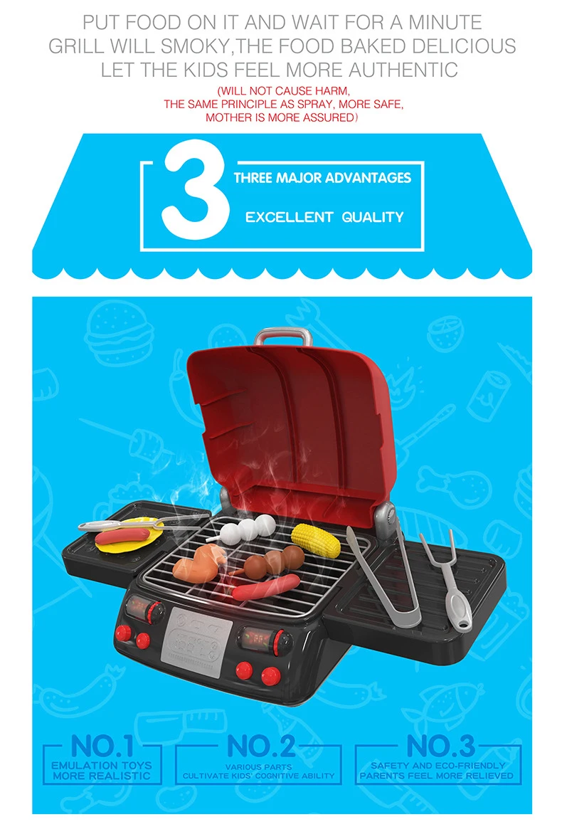 Simulation Kitchen Barbecue Toys