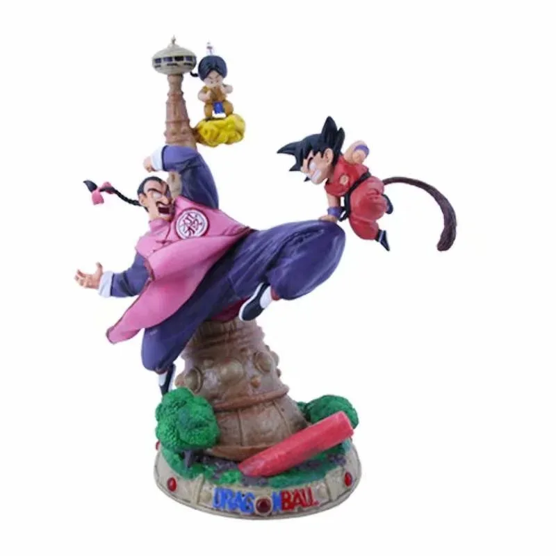 28cm Dragon Ball Goku Childhood Vs Tao Pai Pai Anime Figure