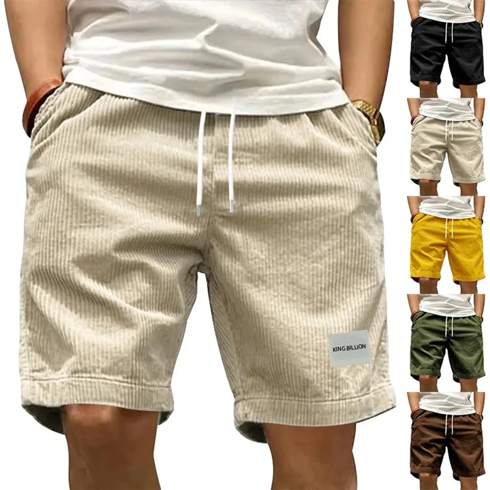 Men's Summer Trendy Retro Corduroy Short Pants