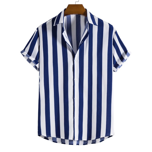 Street Simplicity Stripe Print Men Women Shirts