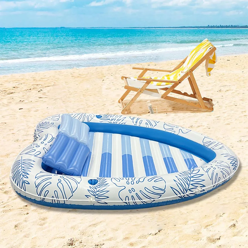 Outdoor Heart Shaped Inflatable Pool Float Air Mattress