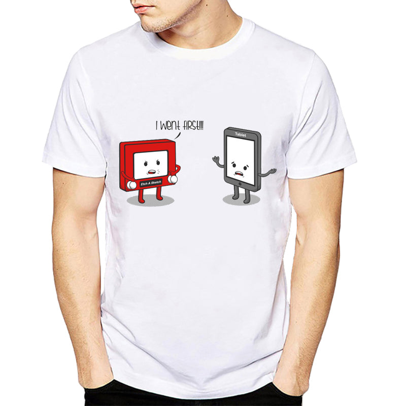 Newest Men's Funny remote control book Printed T-Shirt