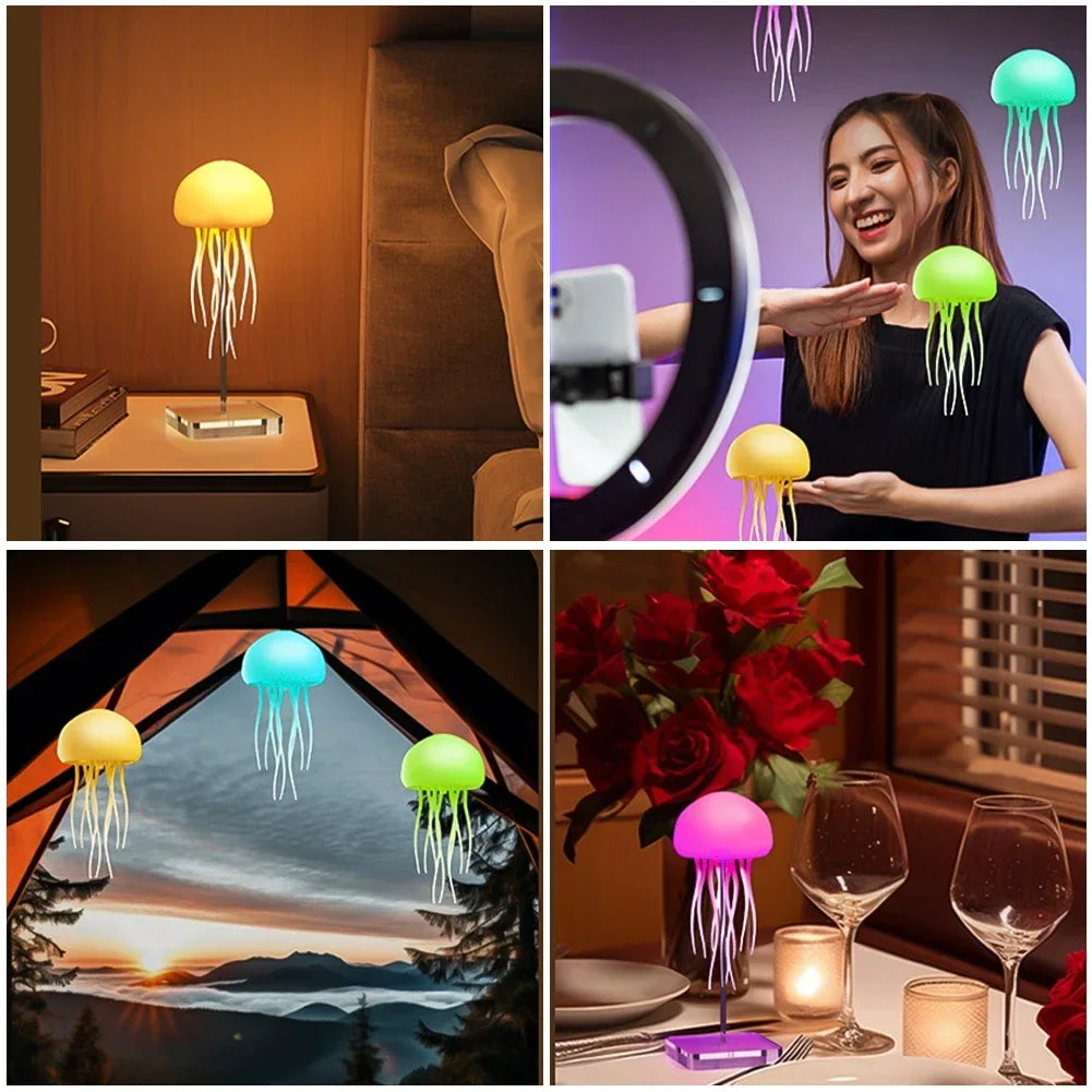Cartoon Dancing Jellyfish Night Light RGB