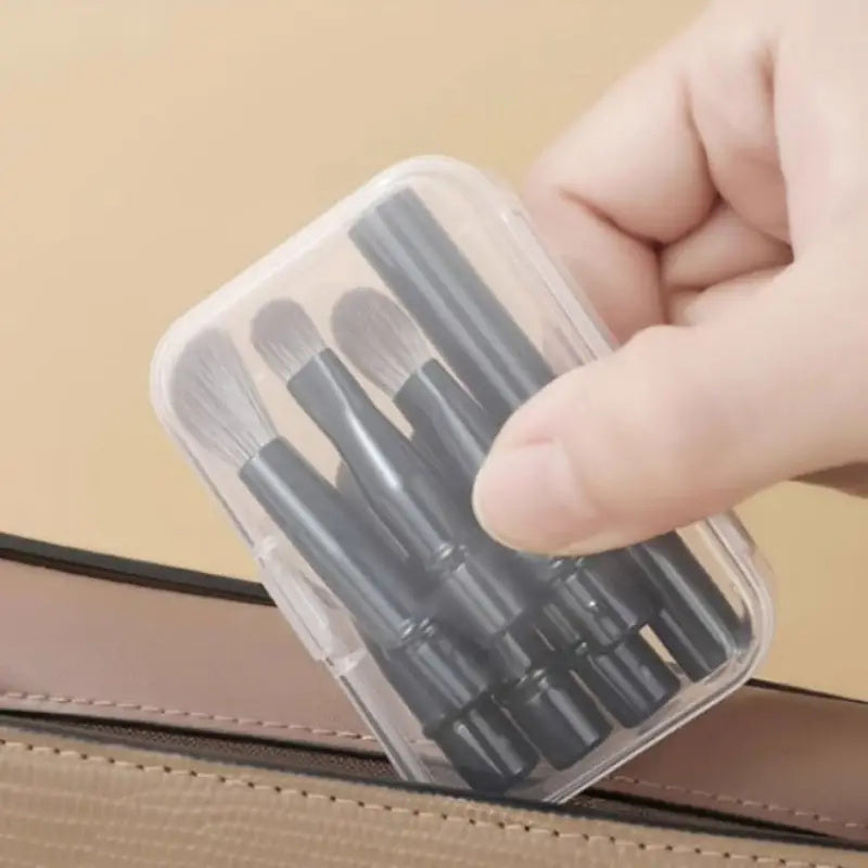 6Pcs Mini Travel Makeup Brushes Set with Box Portable Cosmetic