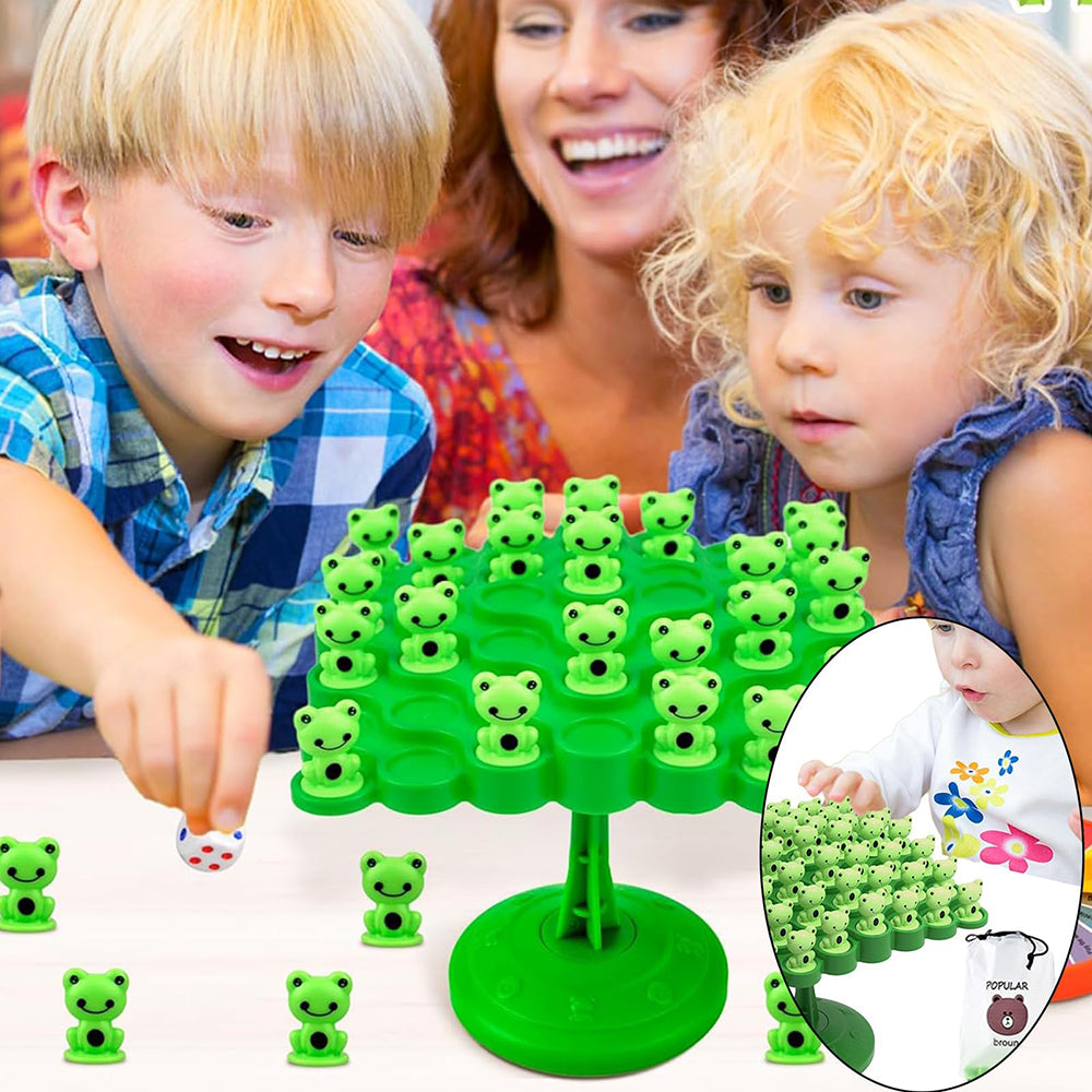 Fun Frog Balance Tree Children Montessori Math Toys