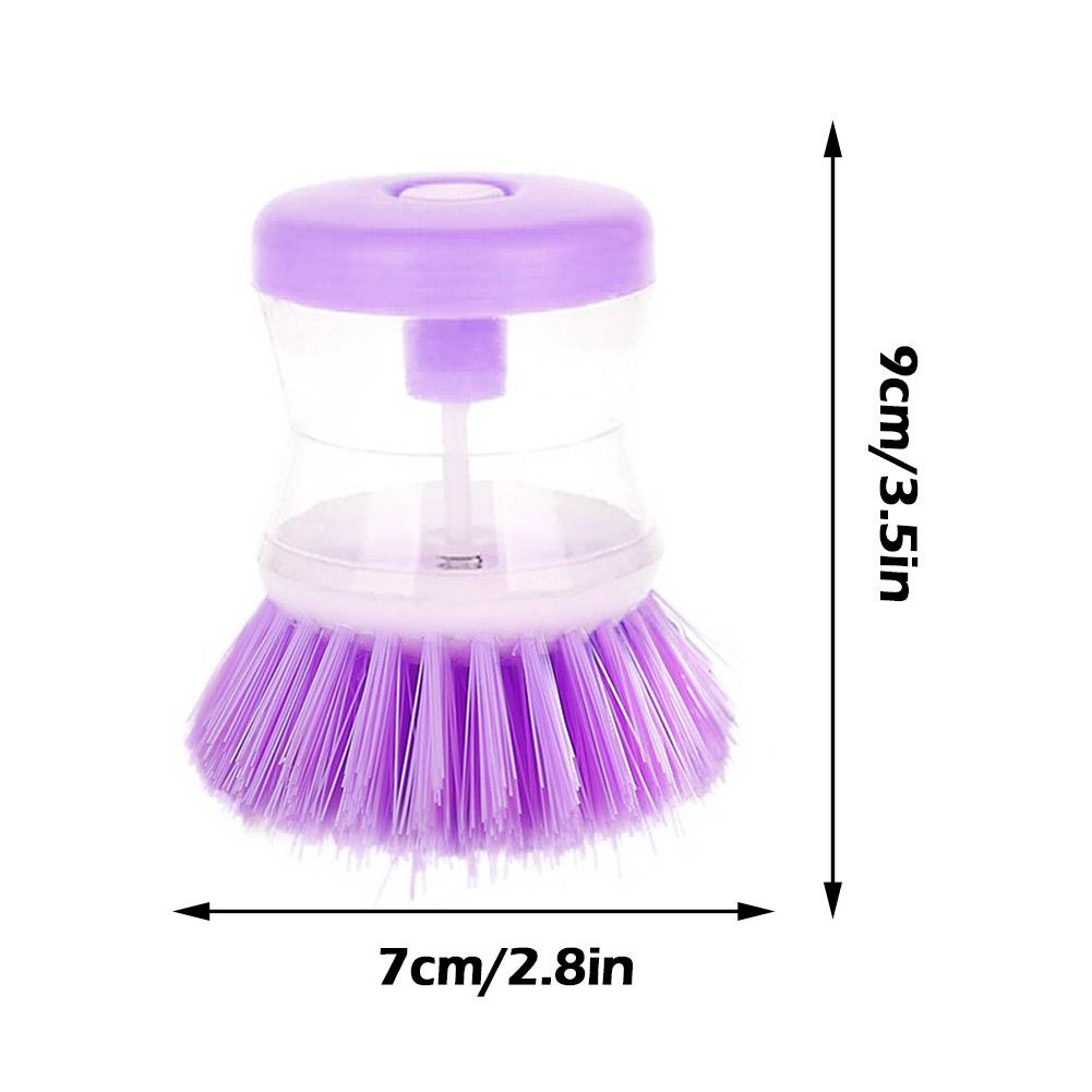 Kitchen Wash Pot Dish Brush With Automatic Soap Liquid Dispenser