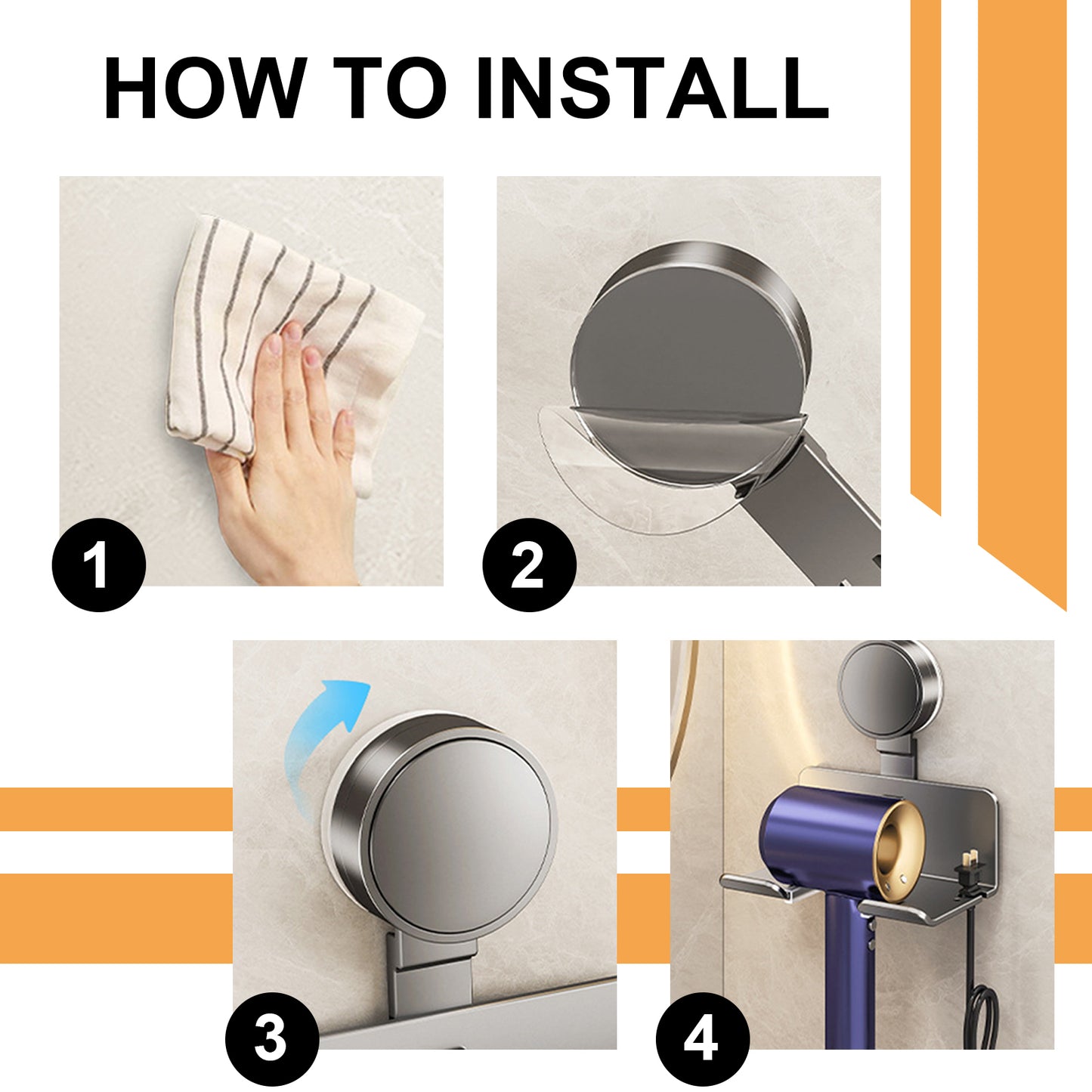 Hair Dryer Holder Wall Dryer Cradle Straightener Stand