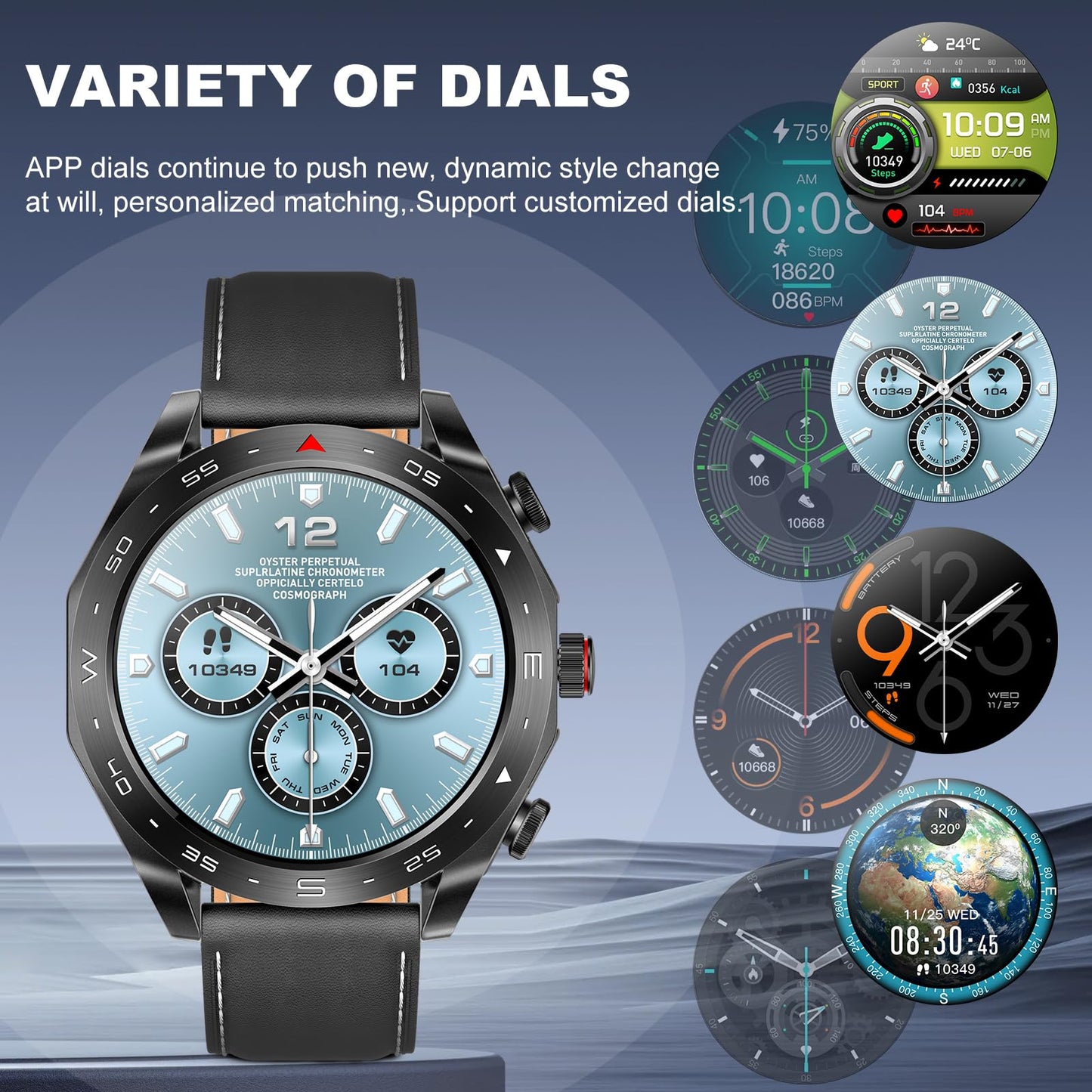 New Smart Watch TWS 2-in-1 Bluetooth Earphones HIFI 9D Sound
