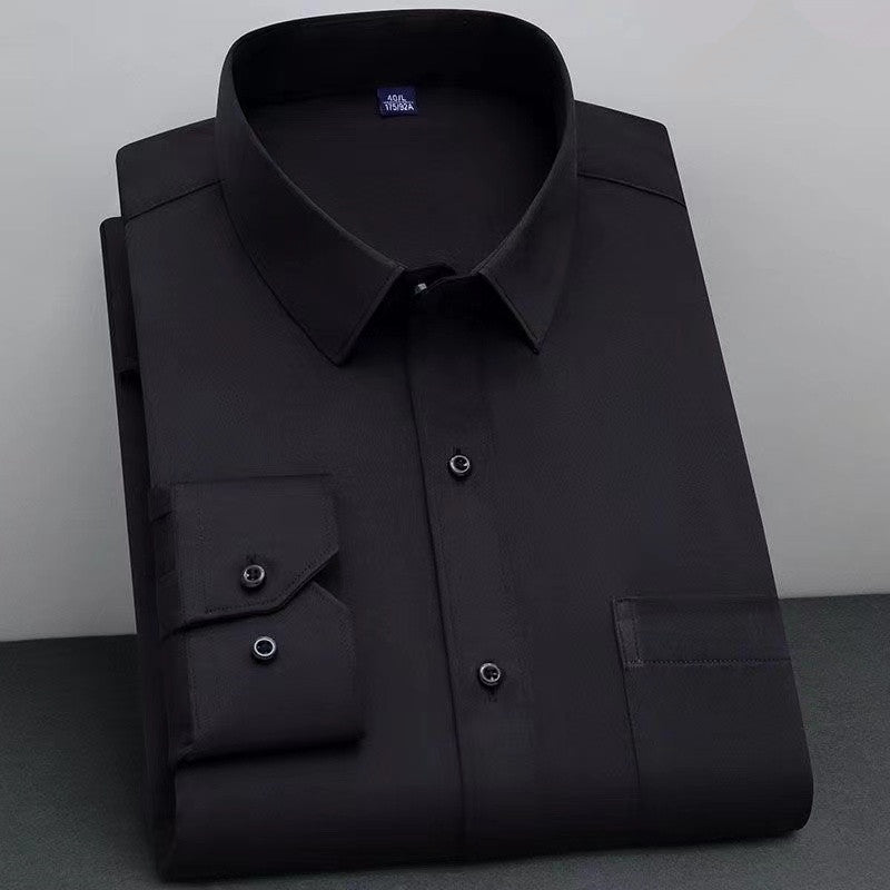 New Fashion Non-iron Shirt Anti-wrinkle Classic Solid Business Casual Soft Wear