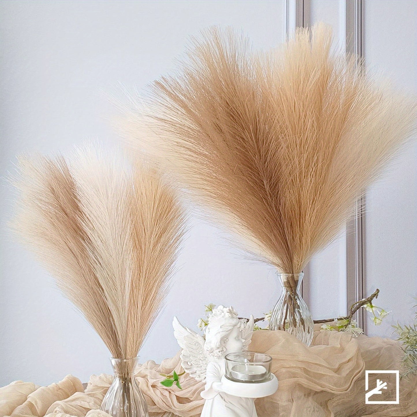 6PCS Artificial Pampas Grass Decor Flowers Fake Plant