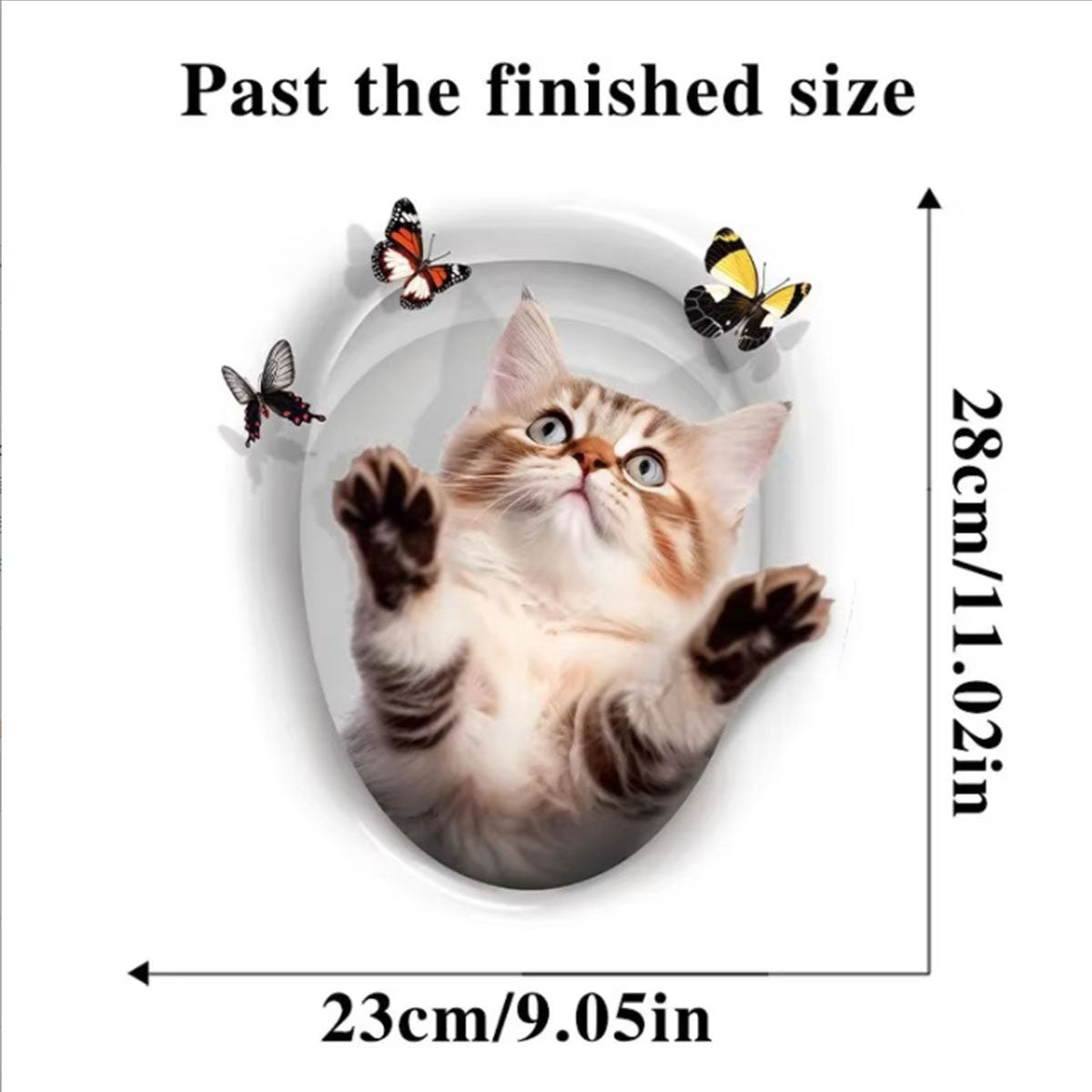 1pc Scary Cat Toilet Sticker - Unique Home Decoration Decal