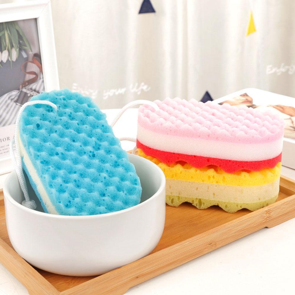 Three-layer Wave Bath Sponge Body Brush Shower Skin Clean Massage Cleaning Shower Brush