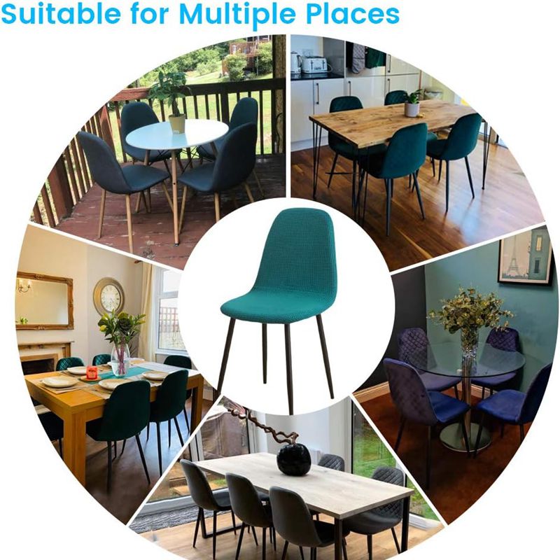 Waterproof Shell Chair Cover Short Back Scandinavian Chair Covers