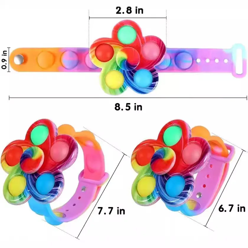 5/PCS Luminous Bracelet Sensory Toys Stress Relief Spinner Fidget Toys