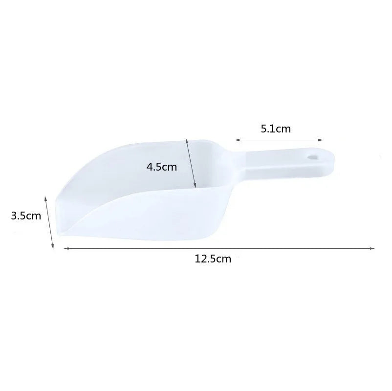 5Pcs Plastic Ice Scoops Mini Transparent Ice Shovel