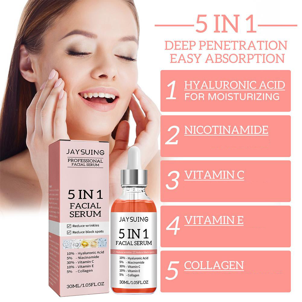 5 In 1 Fade fine lines Firming Face Serum Moisturizing