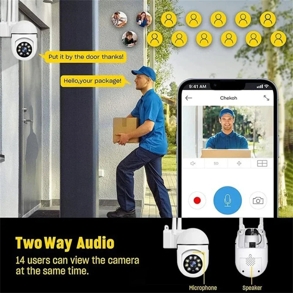 Wifi Surveillance Camera 8MP Wireless Security PTZ IP Camera HD Color
