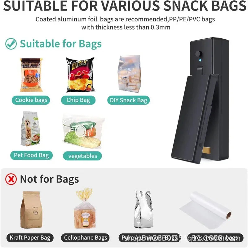 Heat Sealer USB Rechargtable Mini Sealing Machine