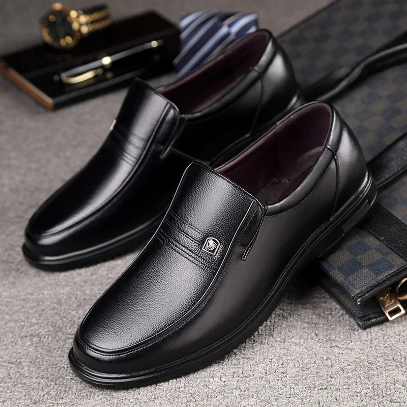 Genuine Leather Handmade Shoes Men Loafers Slip On Business Casual Shoes