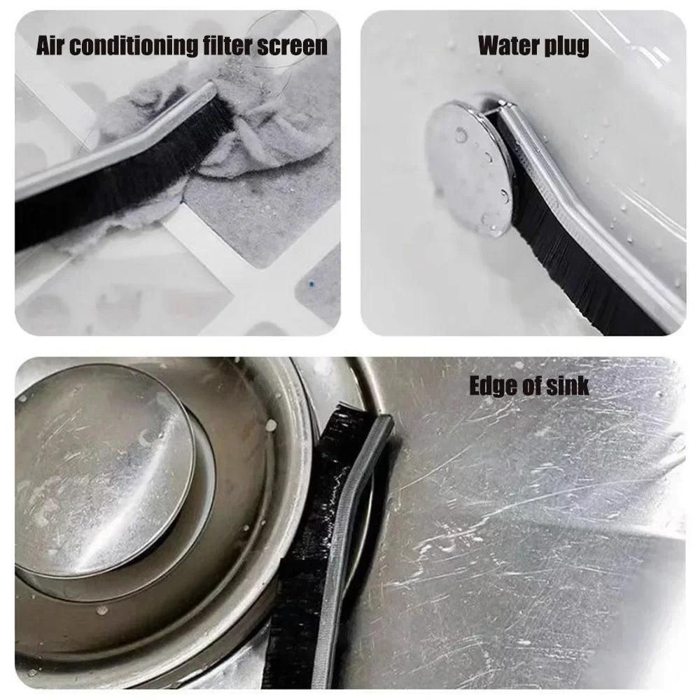 Cleaning Brush Hard-Bristled Crevice Cleaning Brush for Stiff Angled Bristles