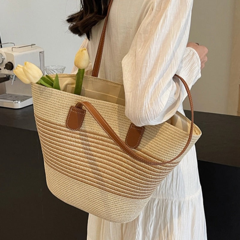 Straw bag women's summer inswind