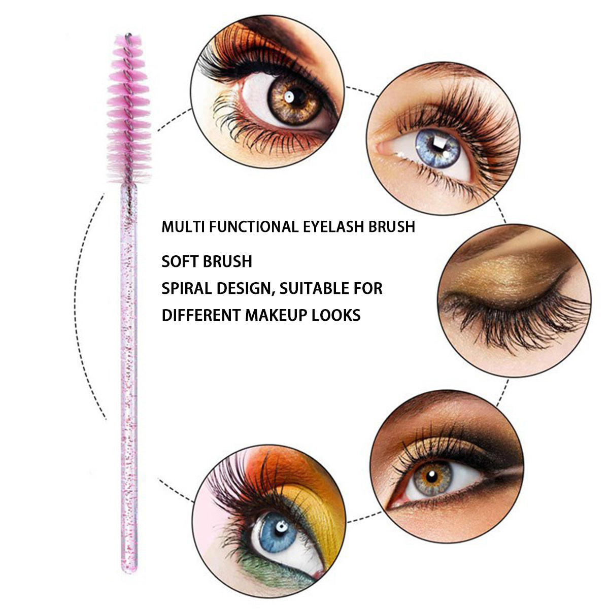 500/1000PCS Eyelashes Brushes Set Wholesaler Disposable Lash Mascara Brush