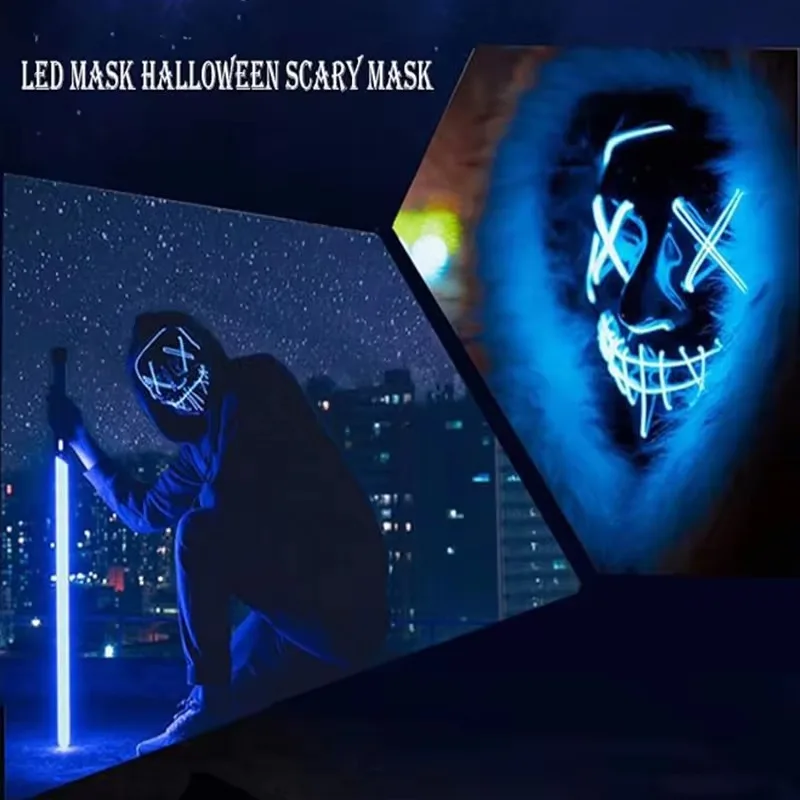 Led Mask Halloween Carnival Christmas Masquerade Party Night Club