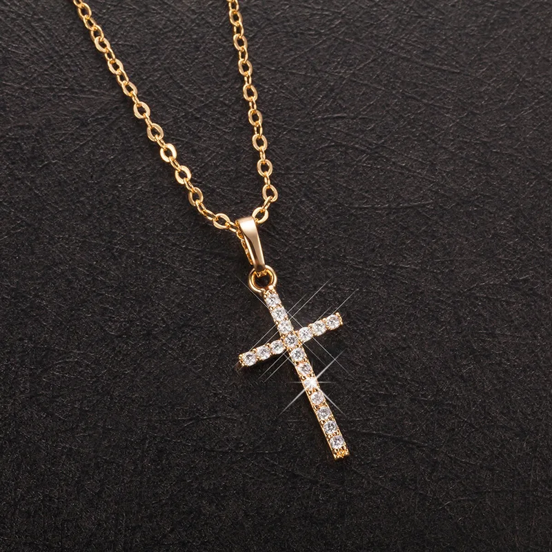 Jewelry Cross Pendant Necklace With Zircon