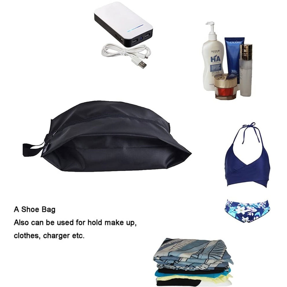 Portable Nylon Travel Shoe Bags with Zipper Closure for Women