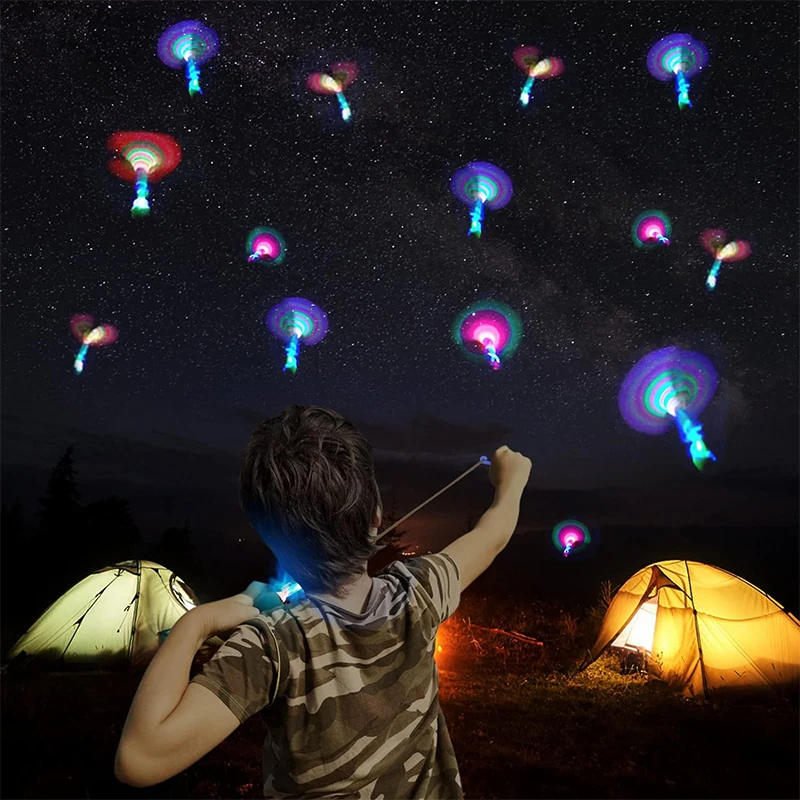 10Pcs LED Light Arrow Rocket Helicopter Flying Toys