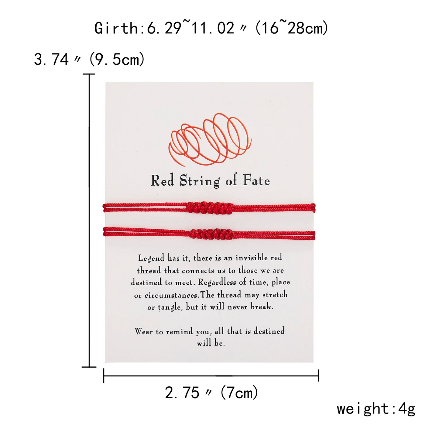 Handmade 7 Knots Lucky Red String Bracelets