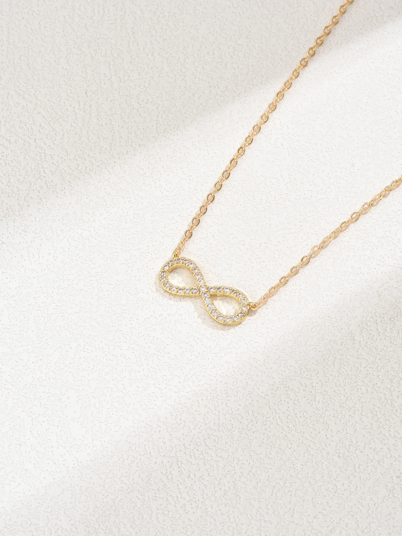 Simple Stainless Steel Infinity Pendant Necklace