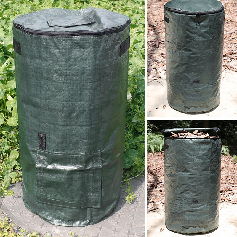 35*60cm Garden Composter Eco-Friendly Bio Fermentation Bag with Zipper and Double Handles