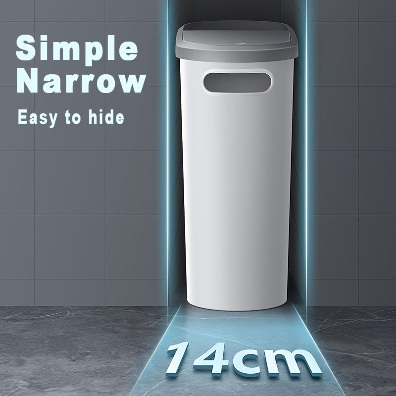 10L Bathroom Trash Can, Household Creative Gap Waste Bin