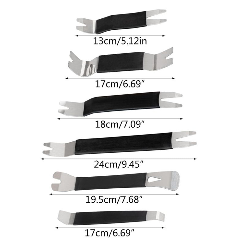 6Pcs Portable Auto Door Clip Trim Removal Tools Kits Car Dashboard