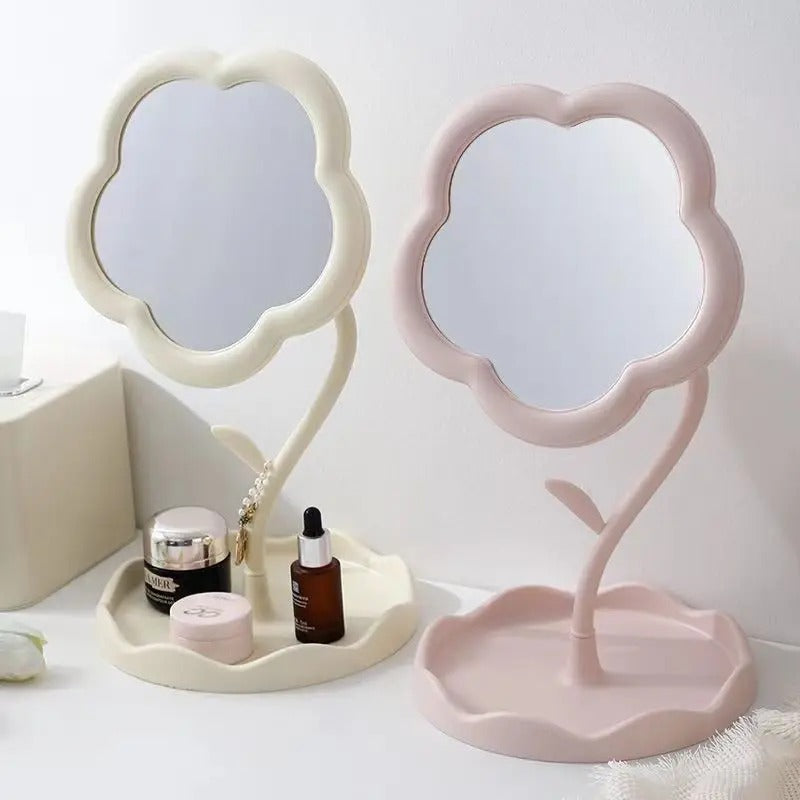 Mirror Desktop Flower Mirrors Creative Dormitory Desktop