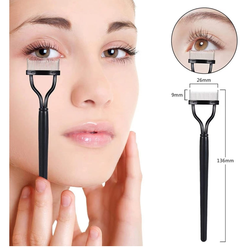 Eyelash Separator Metal Teeth Straight Eyelash Curler Beauty Makeup