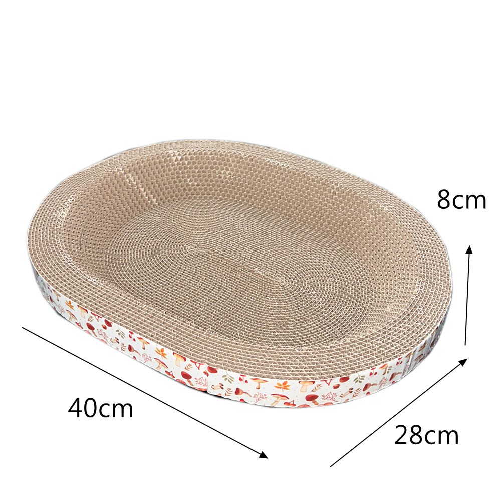 Cat Scratching Board Protect Furniture Grinding Claw Toys Oval